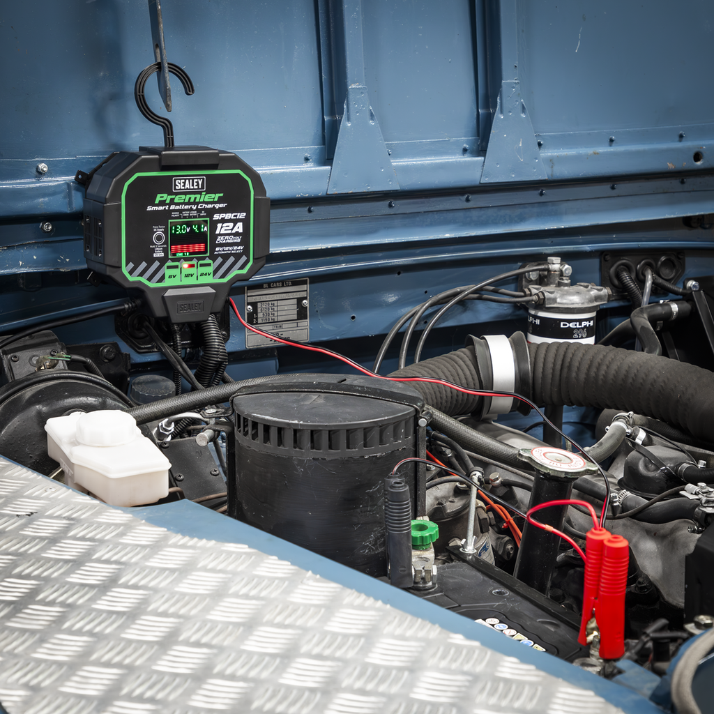 Premier Fully Automatic Battery Charger & Maintainer, 12A (SPBC12)