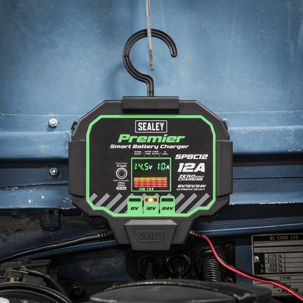 Premier Fully Automatic Battery Charger & Maintainer, 12A (SPBC12)