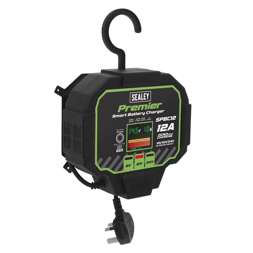 Premier Fully Automatic Battery Charger & Maintainer, 12A (SPBC12)