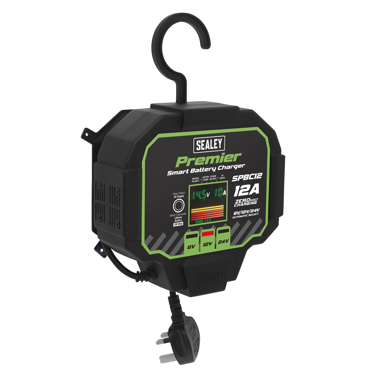 Premier Fully Automatic Battery Charger & Maintainer, 12A (SPBC12)