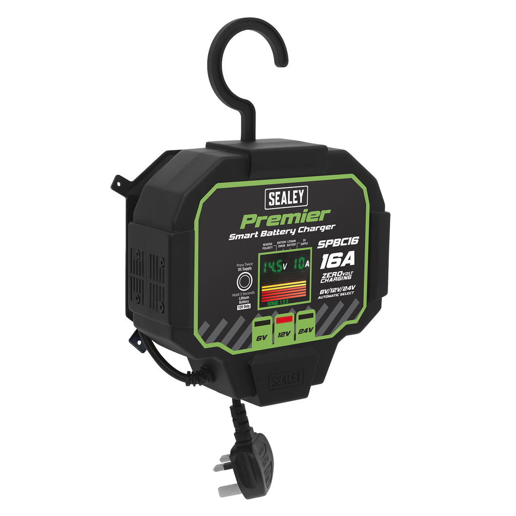 Premier Fully Automatic Battery Charger & Maintainer, 16A (SPBC16)