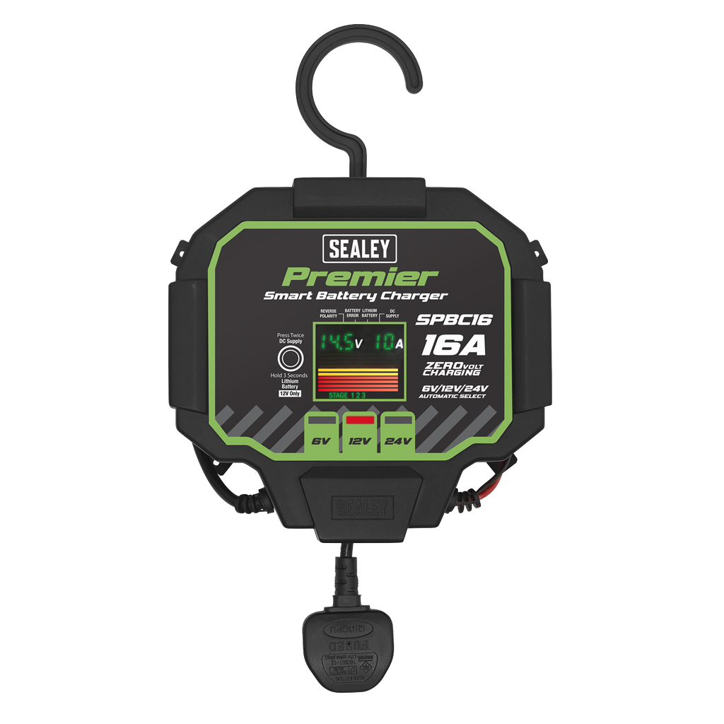 Premier Fully Automatic Battery Charger & Maintainer, 16A (SPBC16)