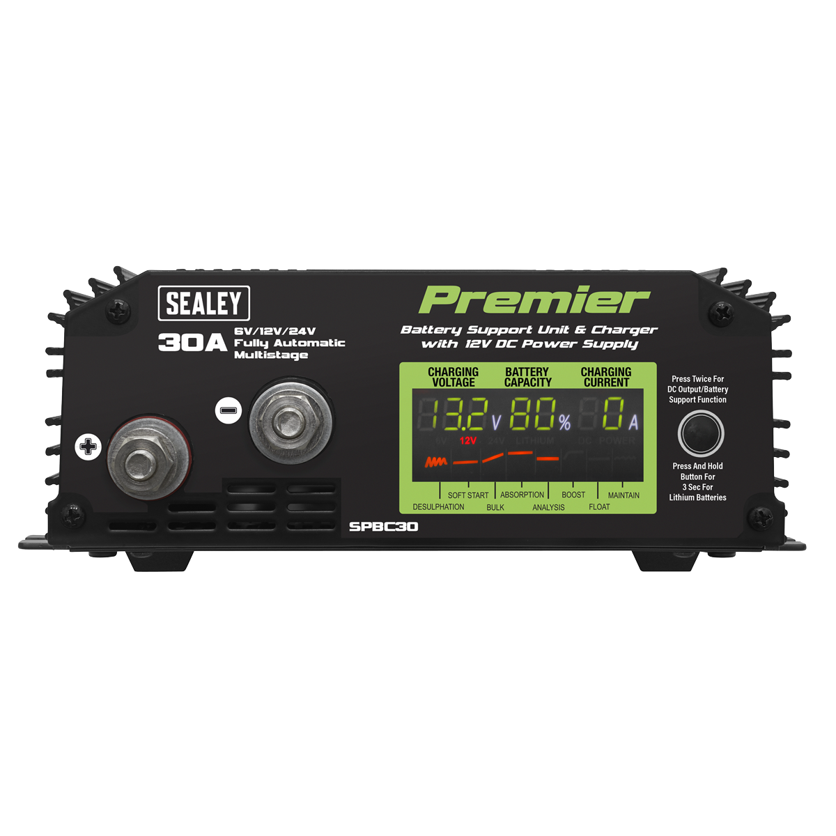 Premier Battery Support Unit Charger & Maintainer 30A