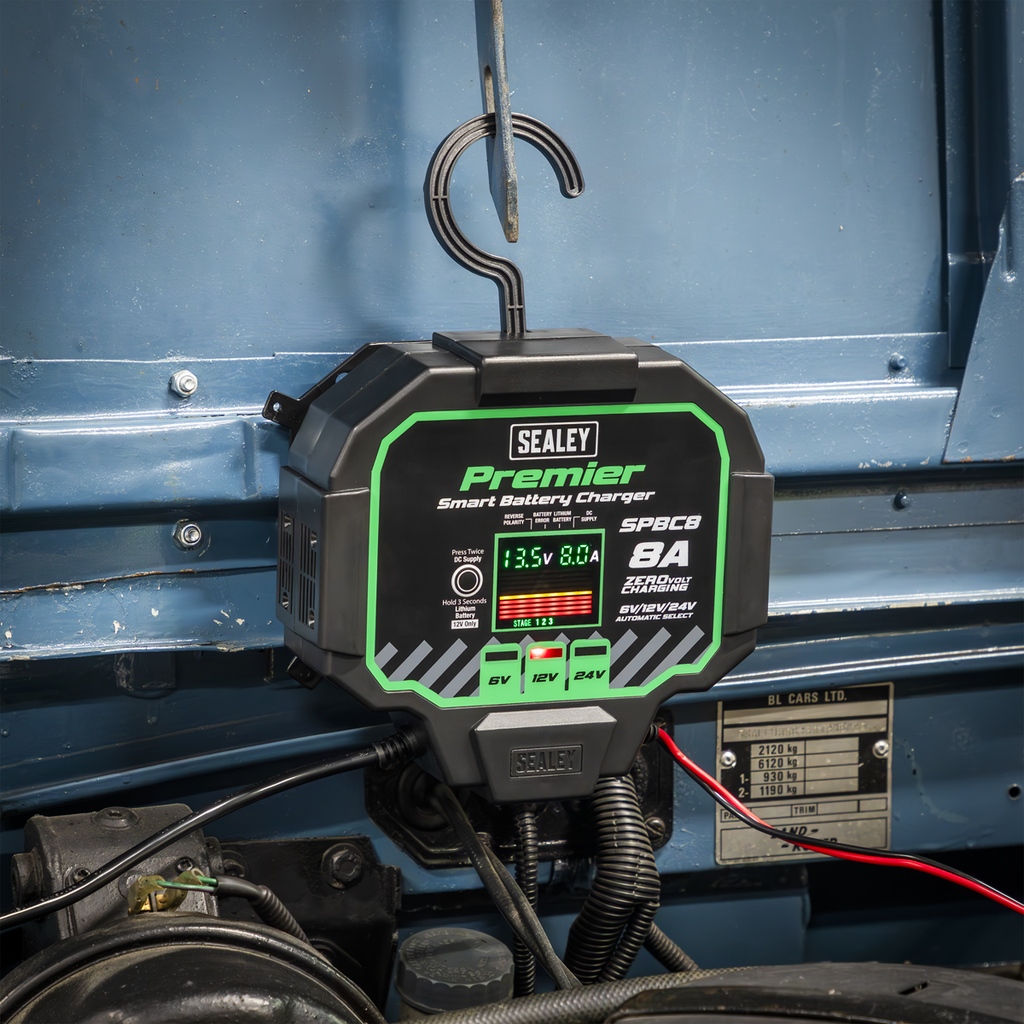 Premier Fully Automatic Battery Charger & Maintainer, 8A (SPBC8)
