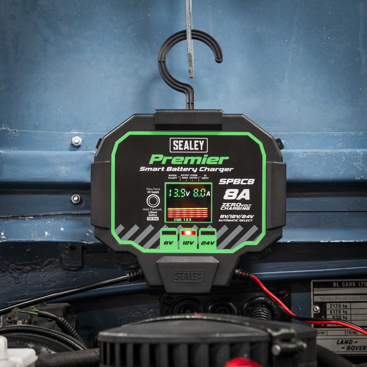 Premier Fully Automatic Battery Charger & Maintainer, 8A (SPBC8)