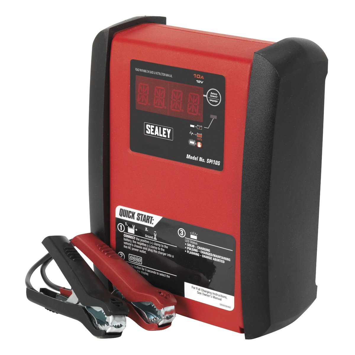 12V Intelligent Speed Charge Battery Charger/Maintainer, 10A (SPI10S)