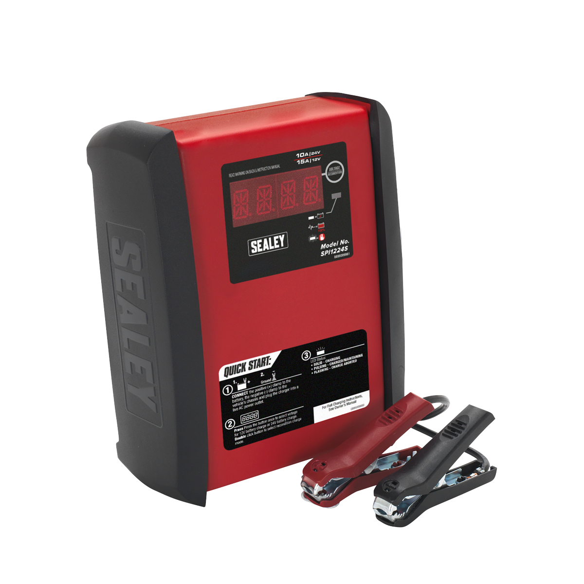 12/24V Intelligent Speed Charge Battery Charger/Maintainer, 15/10A (SPI1224S)