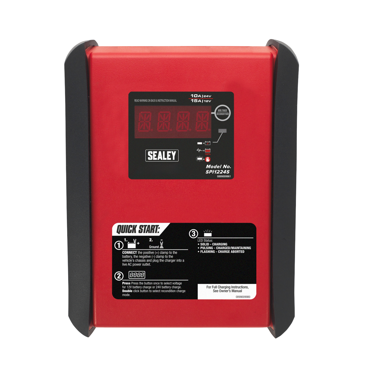 12/24V Intelligent Speed Charge Battery Charger/Maintainer, 15/10A (SPI1224S)