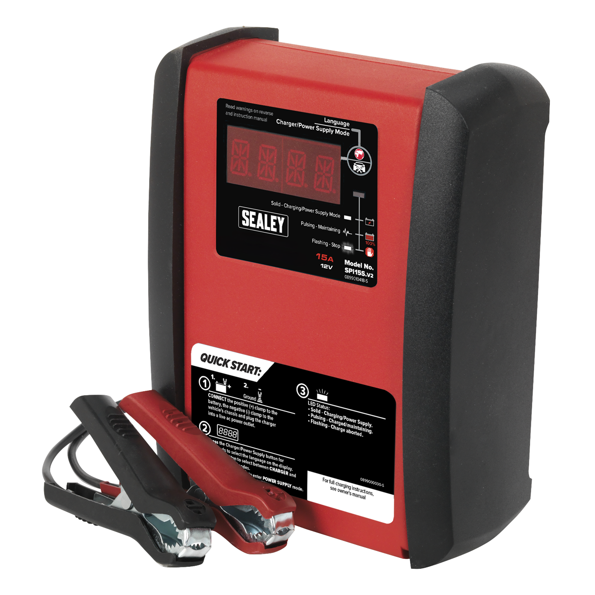 12V Intelligent Speed Charge Battery Charger/Maintainer, 15A (SPI15S)