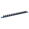 Premier Aluminium Socket Retaining Rail with 14 Clips, 1/2"Sq Drive (SR1214)