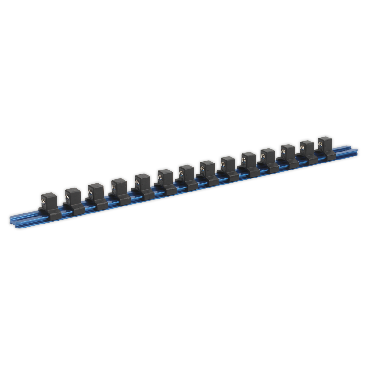 Premier Aluminium Socket Retaining Rail with 14 Clips, 1/2"Sq Drive (SR1214)
