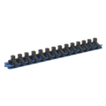 Premier Aluminium Socket Retaining Rail with 14 Clips, 1/4"Sq Drive (SR1414)