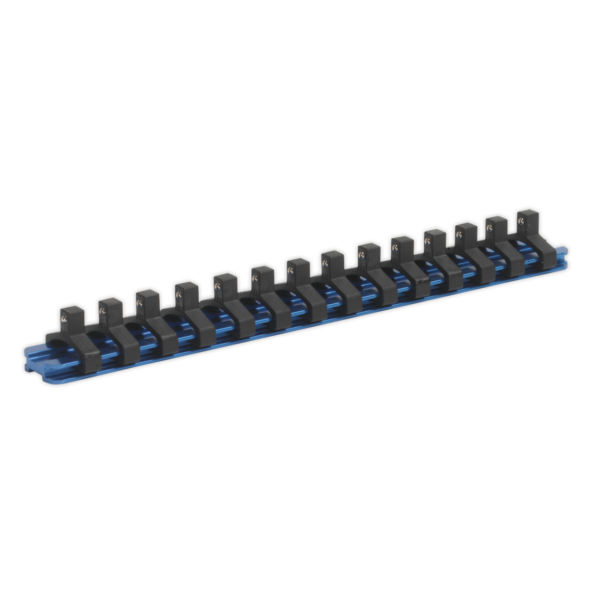 Premier Aluminium Socket Retaining Rail with 14 Clips, 1/4"Sq Drive (SR1414)