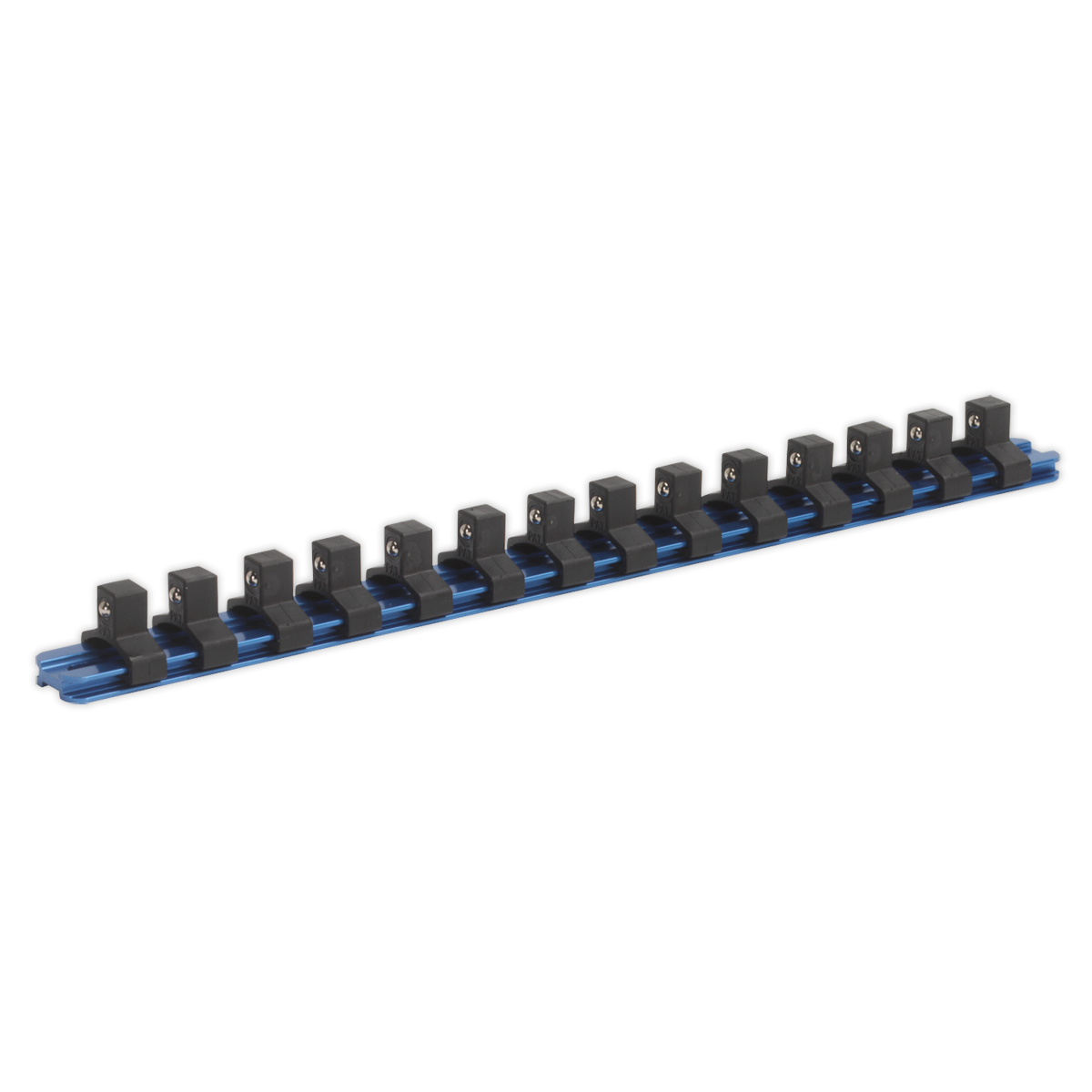 Premier Aluminium Socket Retaining Rail with 14 Clips, 3/8"Sq Drive (AK3814)