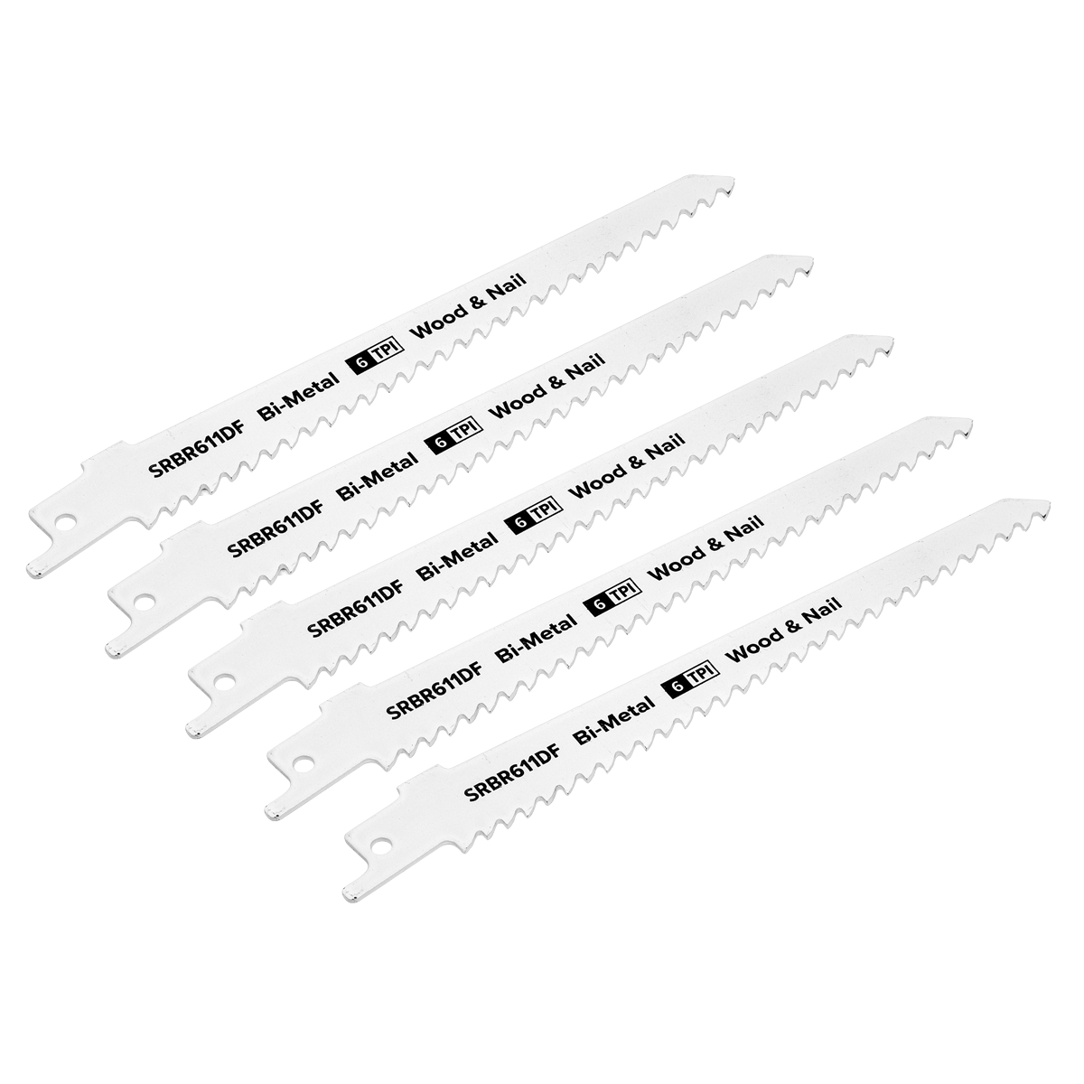 Reciprocating Saw Blade for Wood & Nail 150mm 6tpi - Pack of