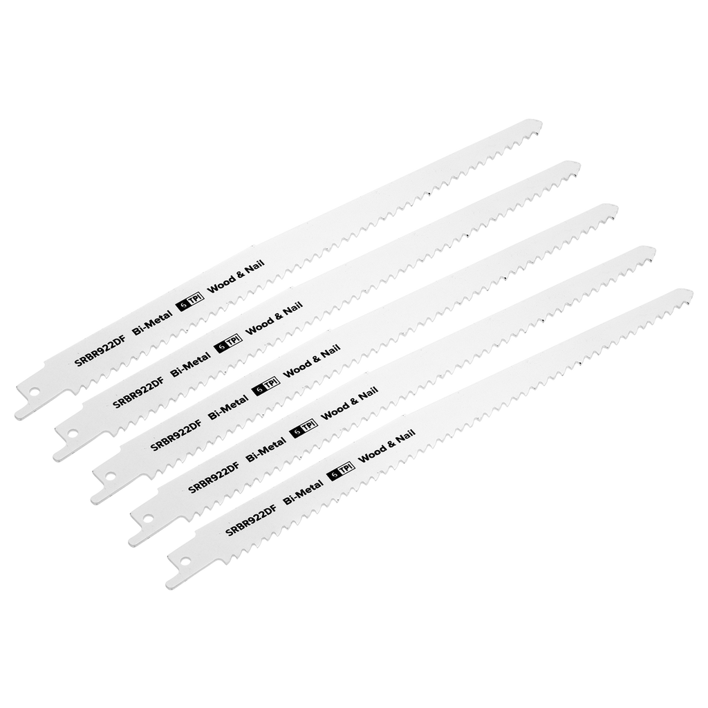 Reciprocating Saw Blade for Wood & Nails 230mm 6tpi - Pack o