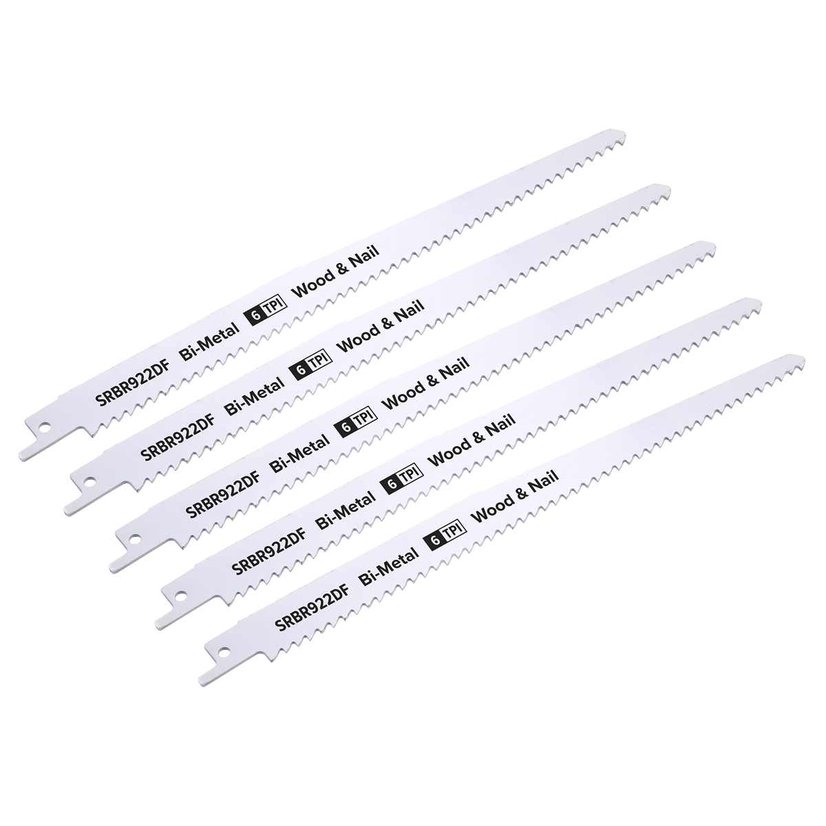 Reciprocating Saw Blade for Wood & Nails 230mm 6tpi - Pack o