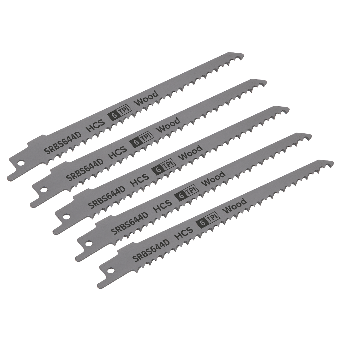 Reciprocating Saw Blade for Clean Wood 150mm 6tpi - Pack of