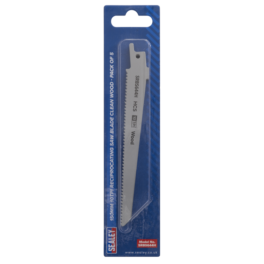 Reciprocating Saw Blade for Clean Wood 150mm 10tpi - Pack of