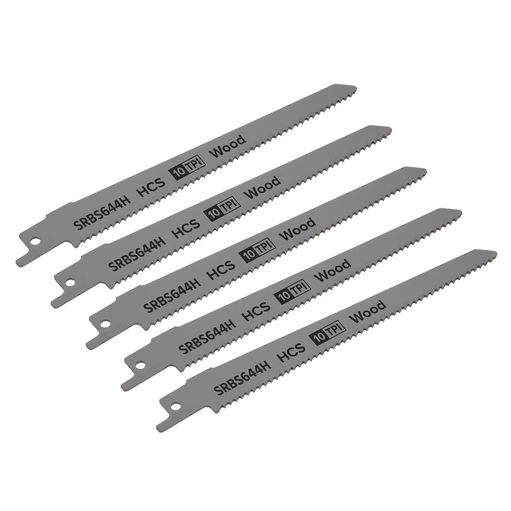 Reciprocating Saw Blade for Clean Wood 150mm 10tpi - Pack of