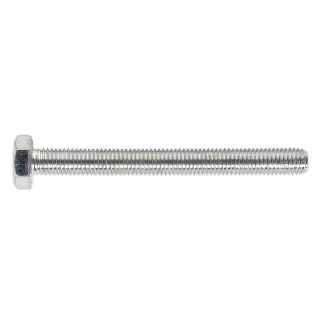 8.8 Zinc Plated HT Setscrew M10 x 100mm, DIN 933 - Pack of 2