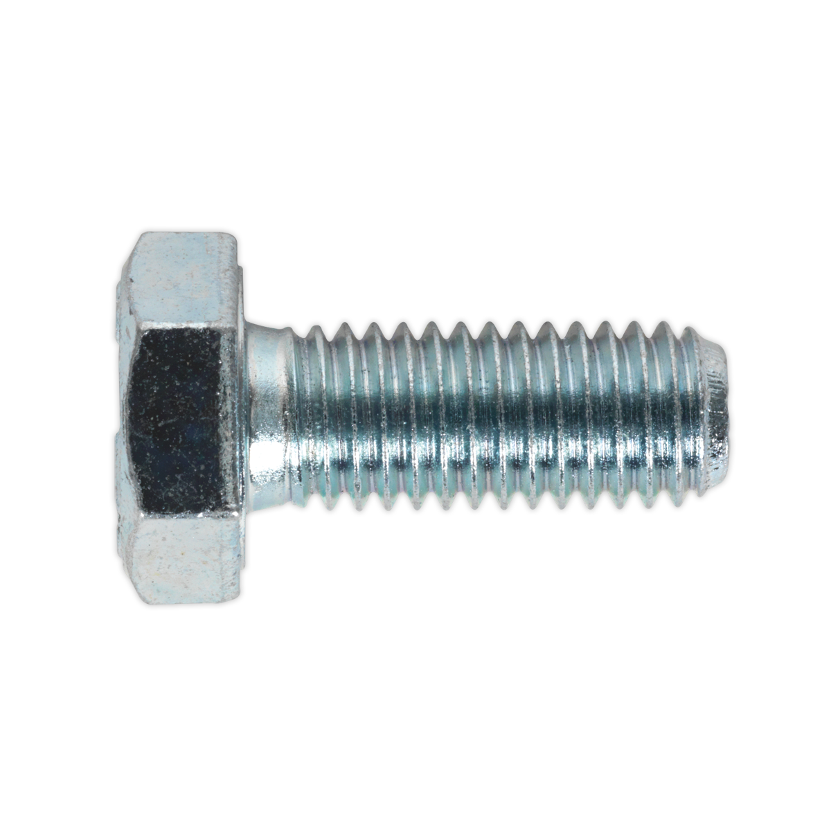 8.8 Zinc Plated HT Setscrew M10 x 25mm, DIN 933 - Pack of 25