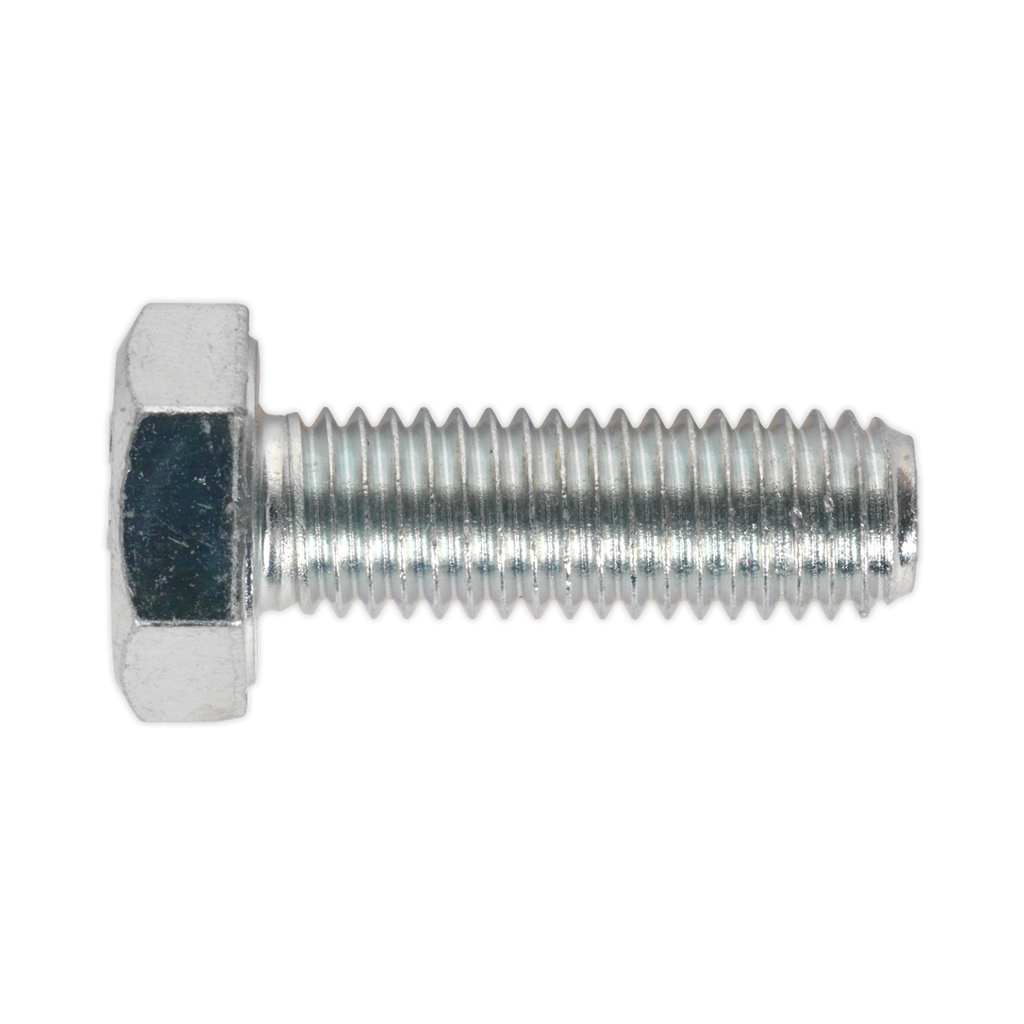 8.8 Zinc Plated HT Setscrew M10 x 30mm, DIN 933 - Pack of 25