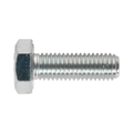 8.8 Zinc Plated HT Setscrew M10 x 30mm, DIN 933 - Pack of 25