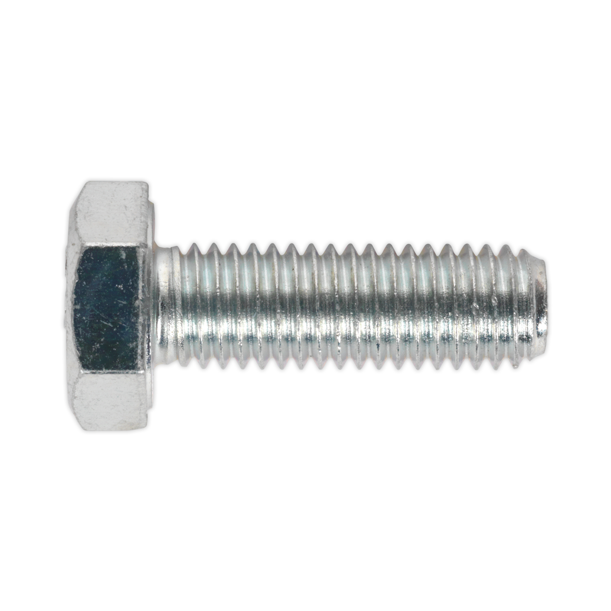 8.8 Zinc Plated HT Setscrew M10 x 30mm, DIN 933 - Pack of 25