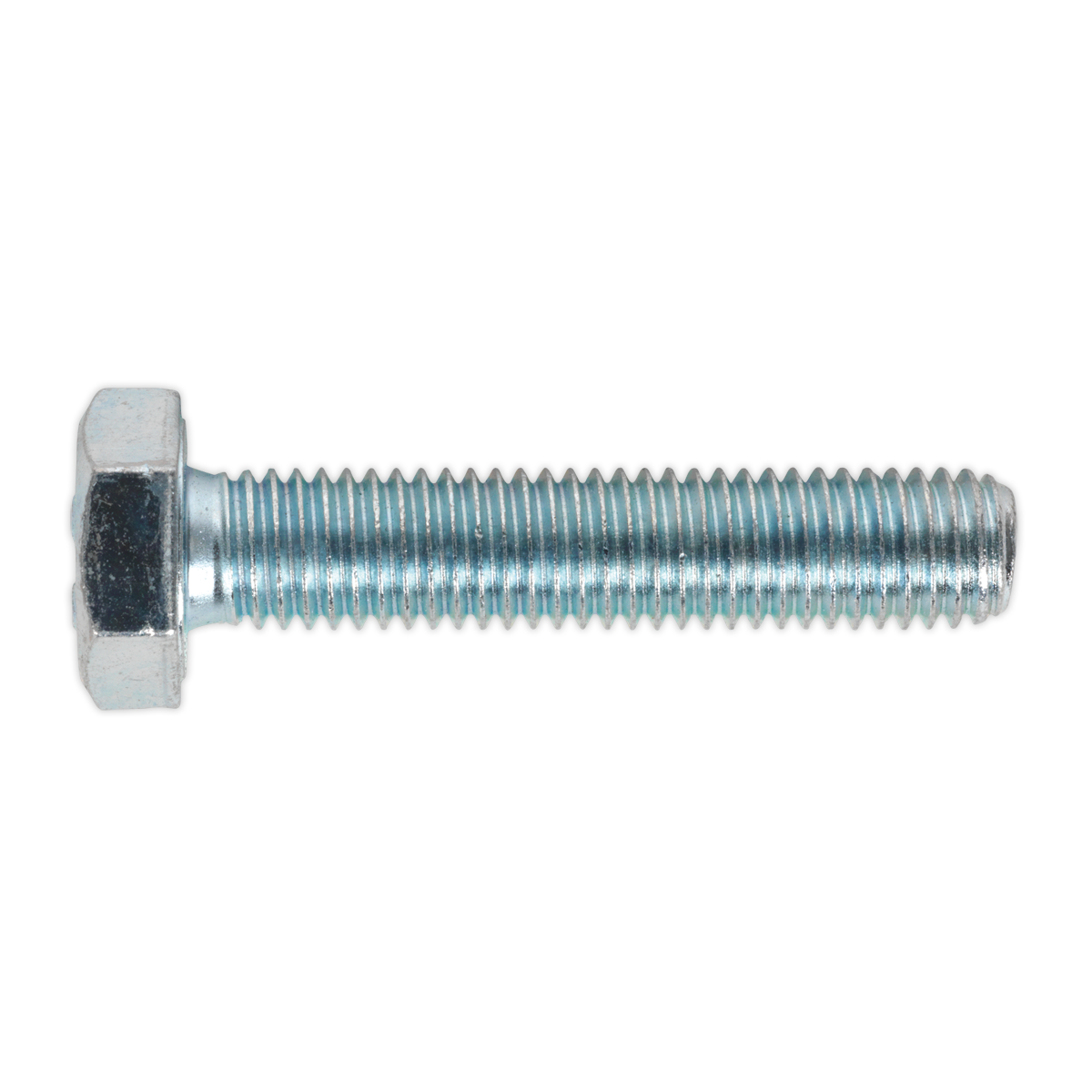 8.8 Zinc Plated HT Setscrew M10 x 50mm, DIN 933 - Pack of 25