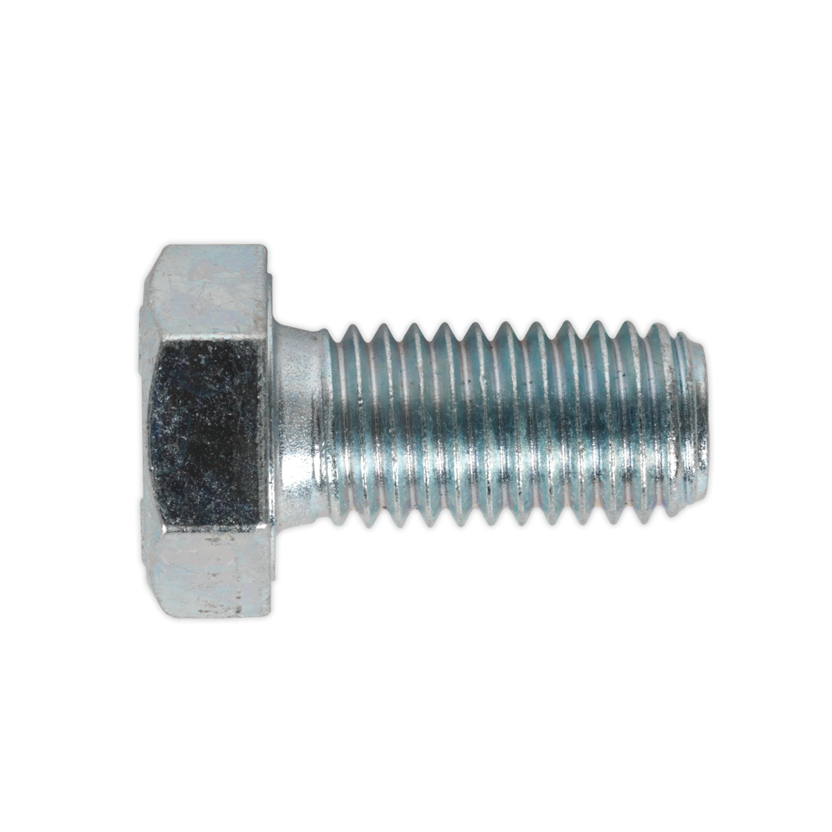 8.8 Zinc Plated HT Setscrew M12 x 25mm, DIN 933 - Pack of 25