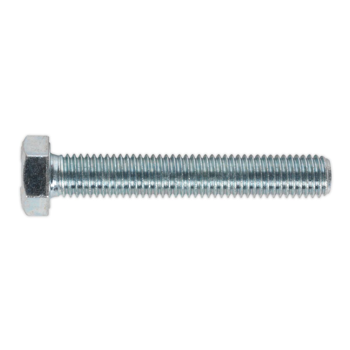 8.8 Zinc Plated HT Setscrew M12 x 75mm, DIN 933 - Pack of 10