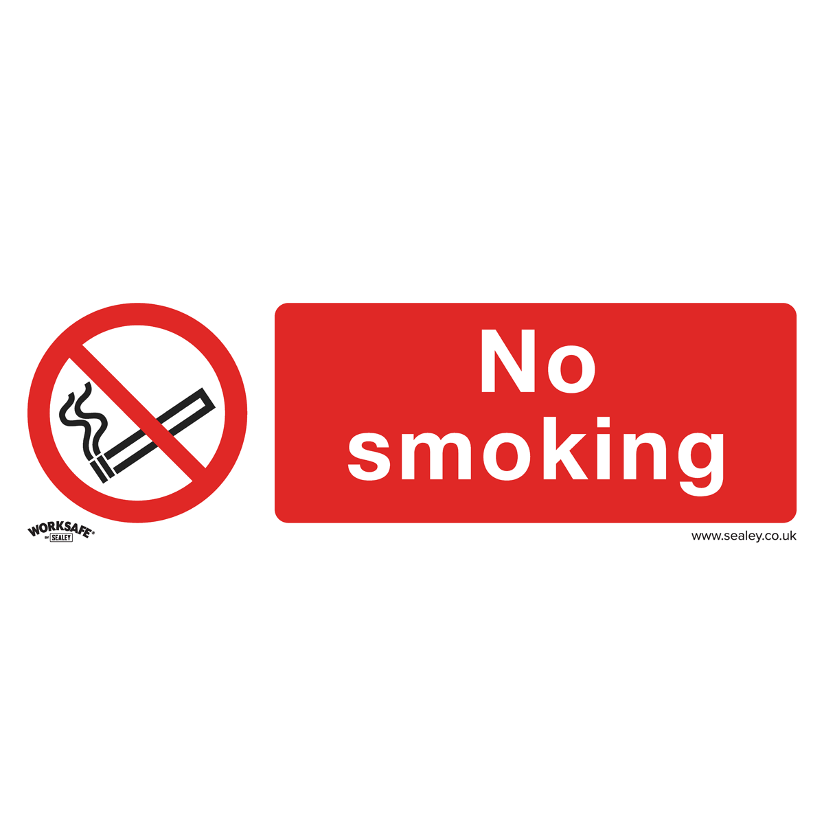 Worksafe® No Smoking Safety Sign, Rigid Plastic - Pack of 10