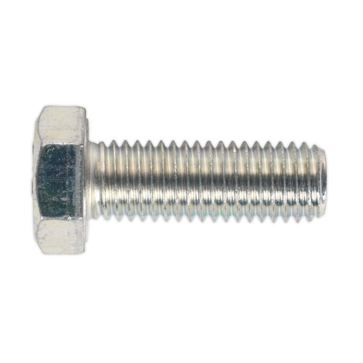 8.8 Zinc Plated HT Setscrew M14 x 40mm, DIN 933 - Pack of 10