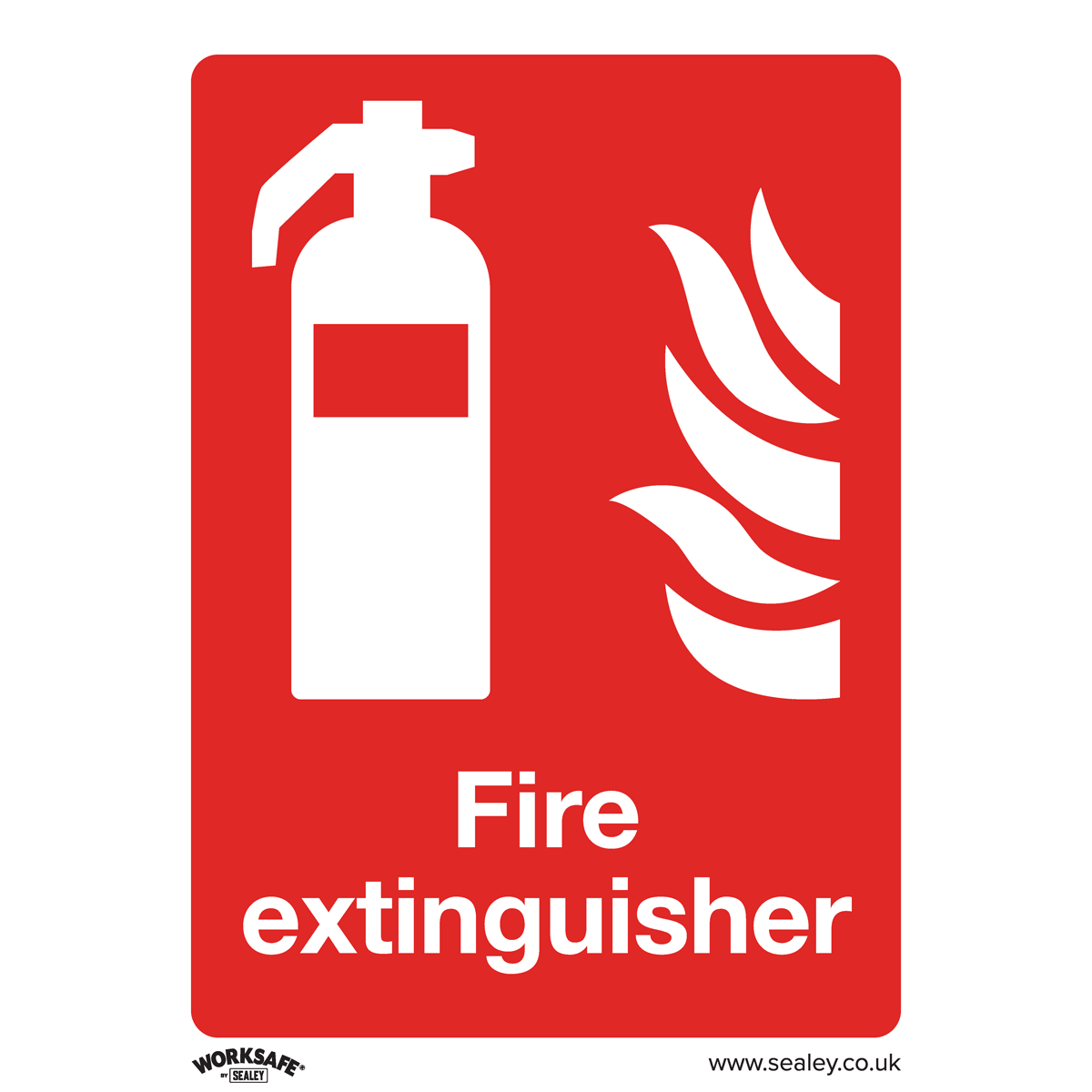 Worksafe® Fire Extinguisher Safety Sign - Self-Adhesive Viny