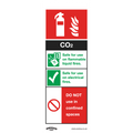 Worksafe® CO2 Fire Extinguisher Safety Sign, Self-Adhesive V