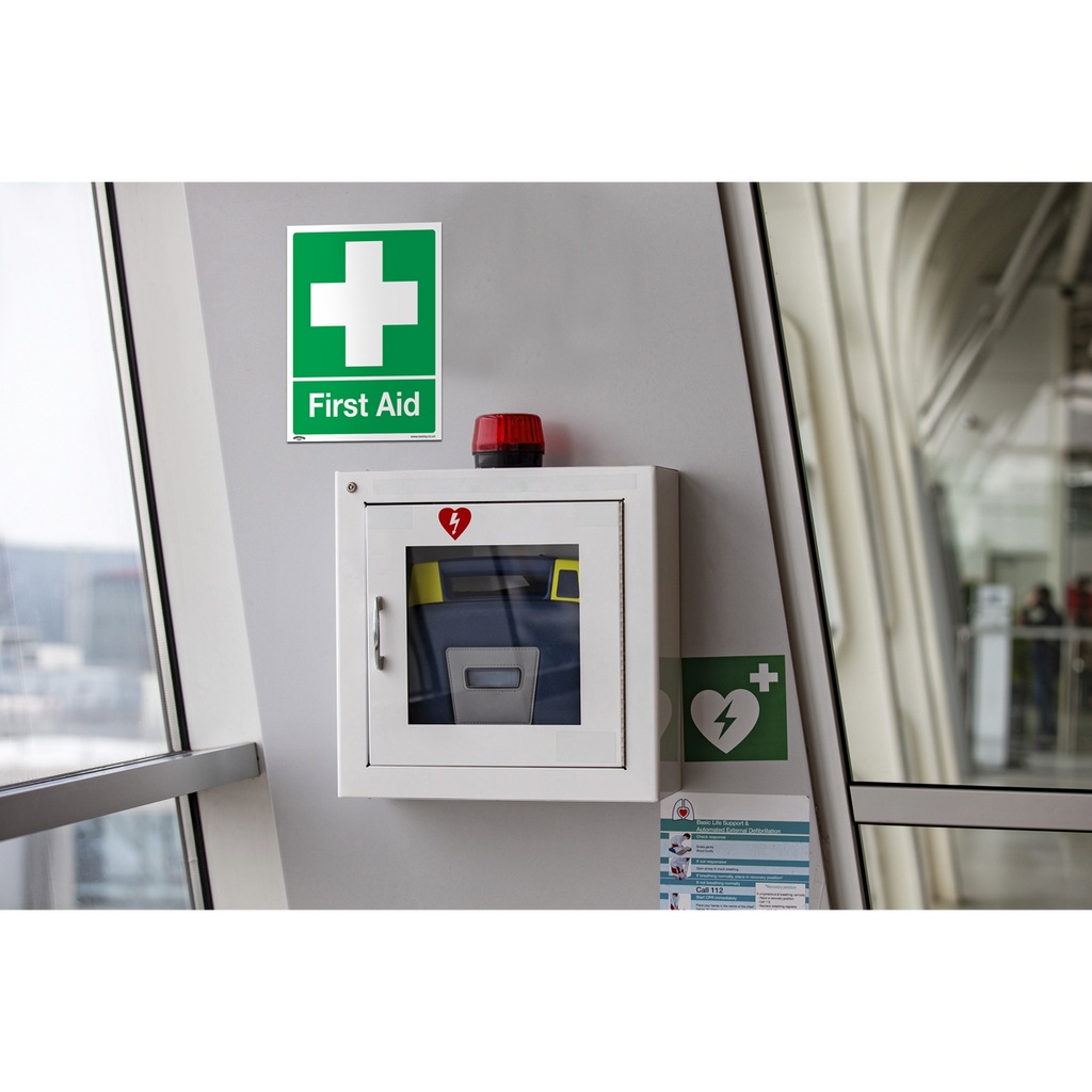 Worksafe® First Aid Safety Sign - Self-Adhesive Vinyl