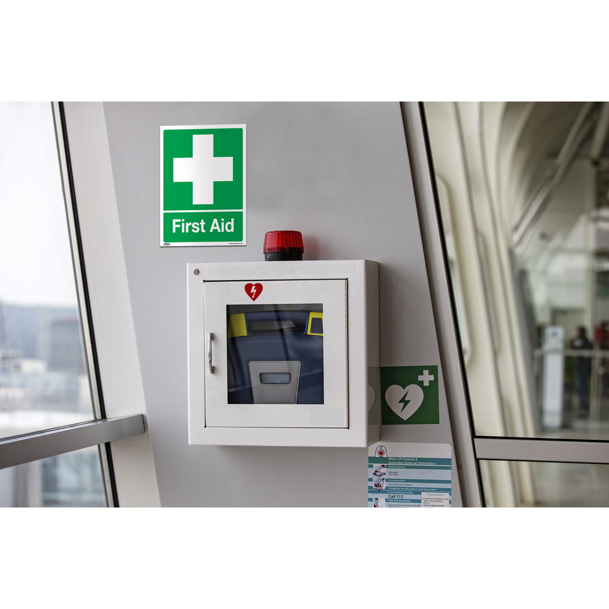 Worksafe® First Aid Safety Sign - Self-Adhesive Vinyl