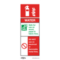 Worksafe® Water Fire Extinguisher Safety Sign - Self-Adhesiv