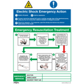 Worksafe® Electric Shock Emergency Action Safety Sign - Rigi