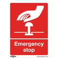 Worksafe® Emergency Stop Safety Sign - Rigid Plastic