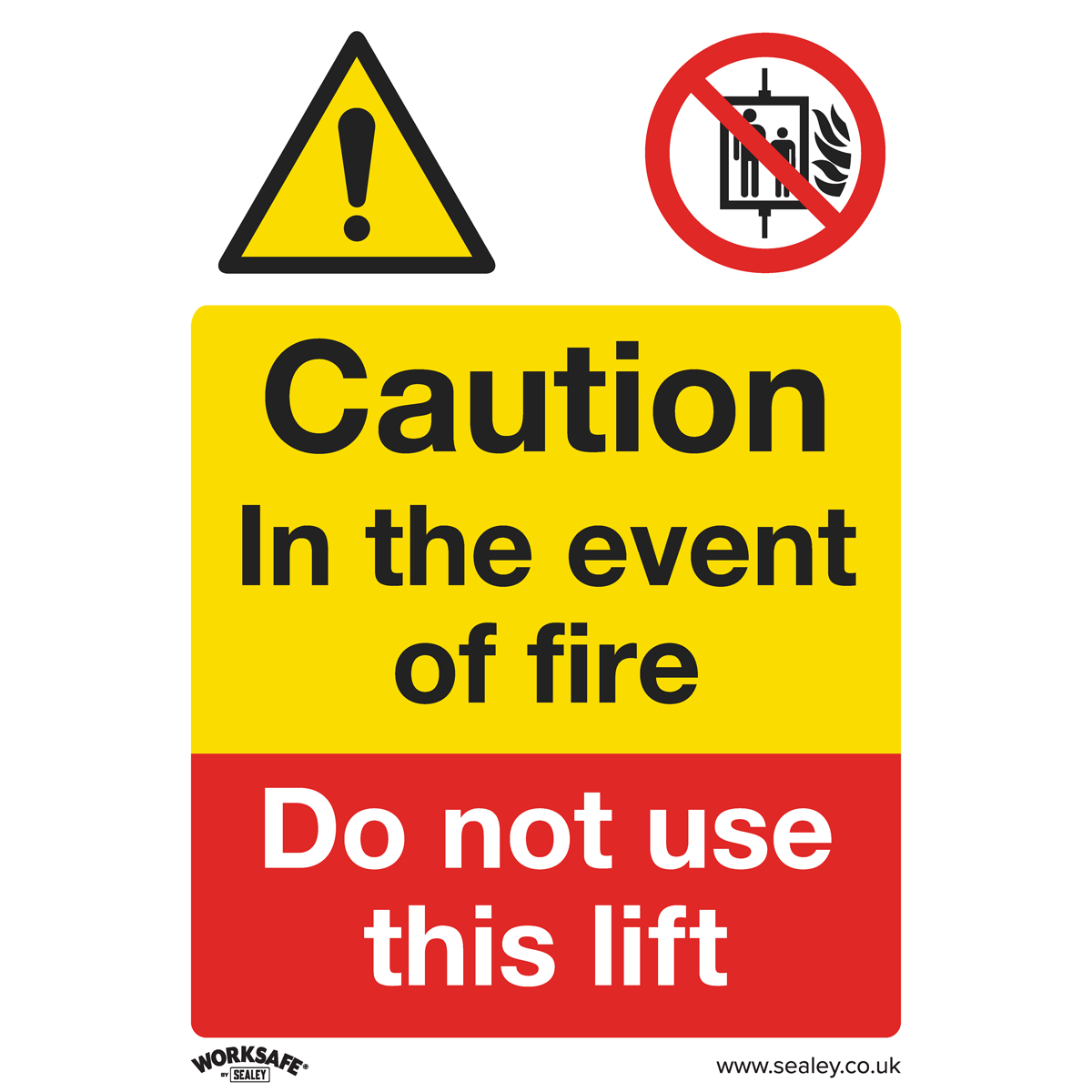 Worksafe® Caution Do Not Use Lift Safety Sign - Self-Adhesiv