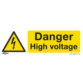 Worksafe® Danger High Voltage Safety Sign - Self-Adhesive Vi