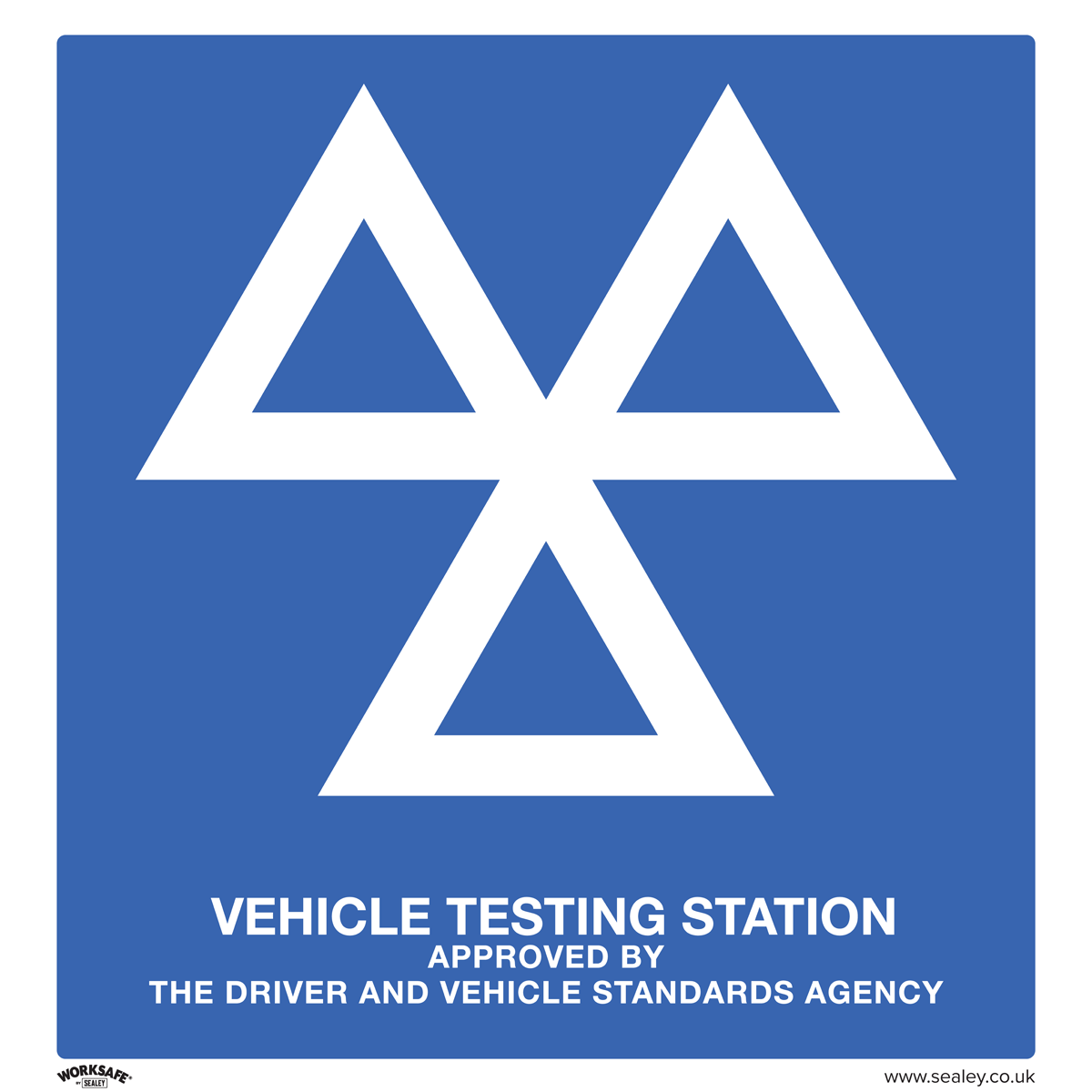 Sealey SS51A1 MOT Vehicle Testing Station Safety Sign, Aluminium Composite