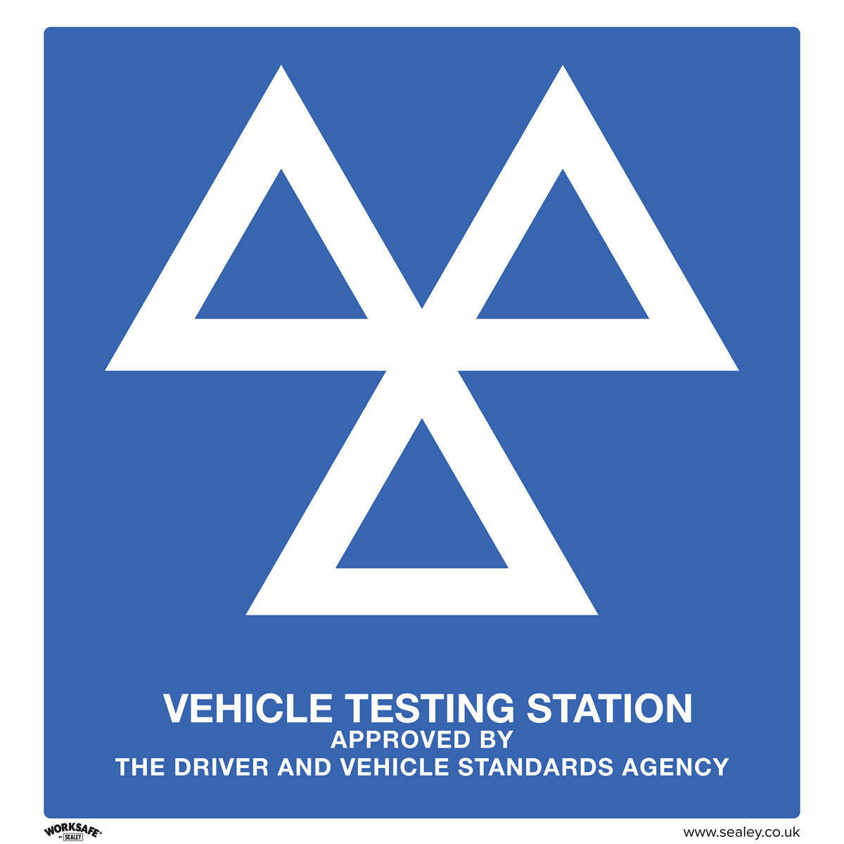 Worksafe® MOT Testing Station Safety Sign - Rigid Plastic