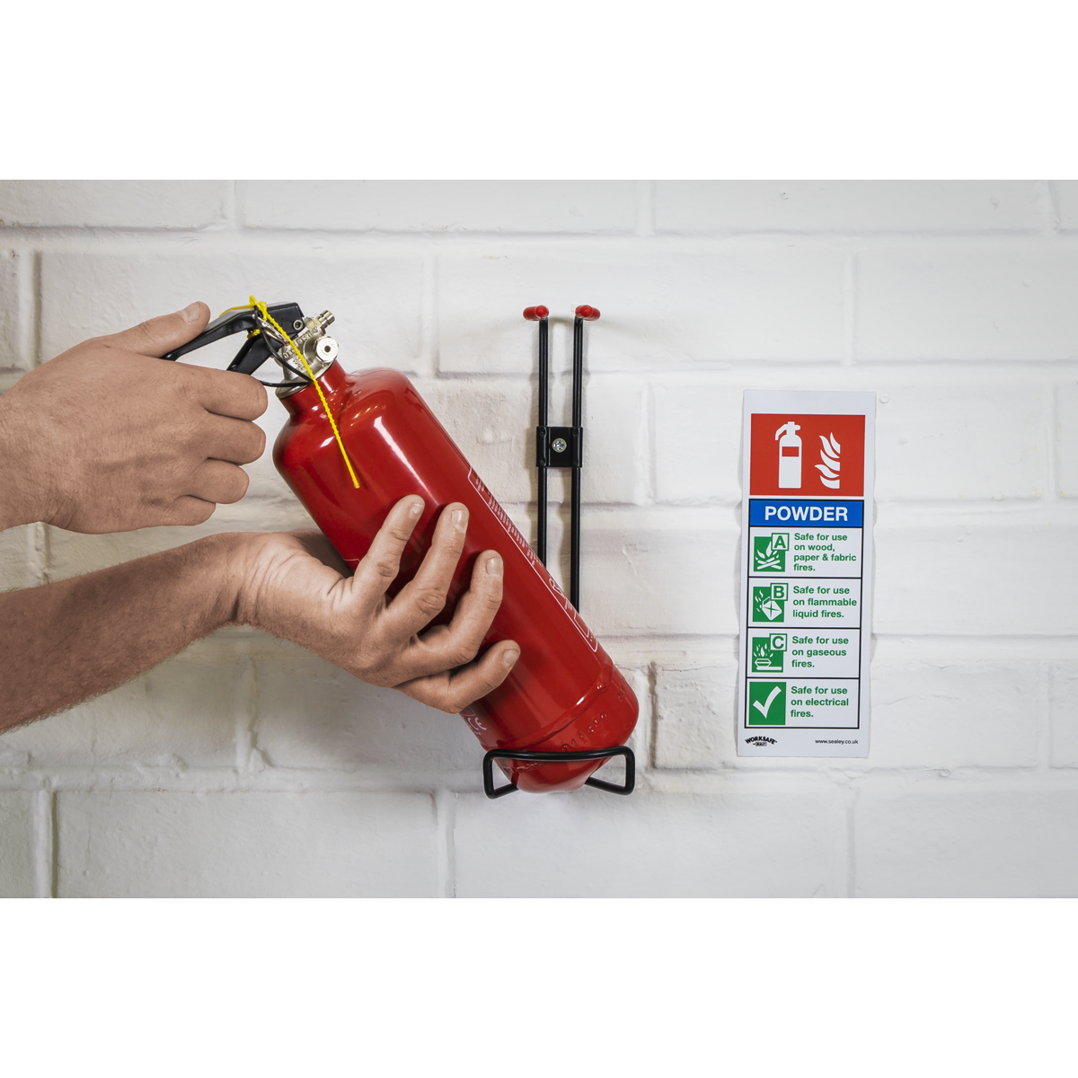 Worksafe® Powder Fire Extinguisher Safety Sign - Rigid Plast
