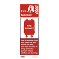 Worksafe® Fire Blanket Safety Sign, Self-Adhesive Vinyl - Pa