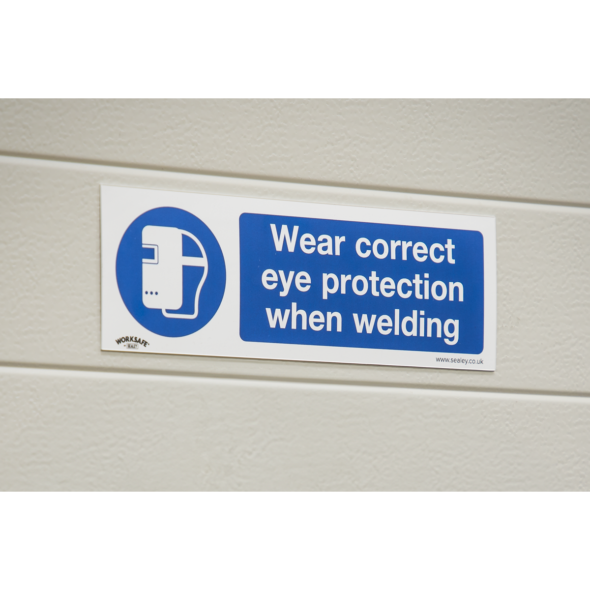 Worksafe® Wear Eye Protection When Welding Safety Sign - Self-Adhesive Vinyl