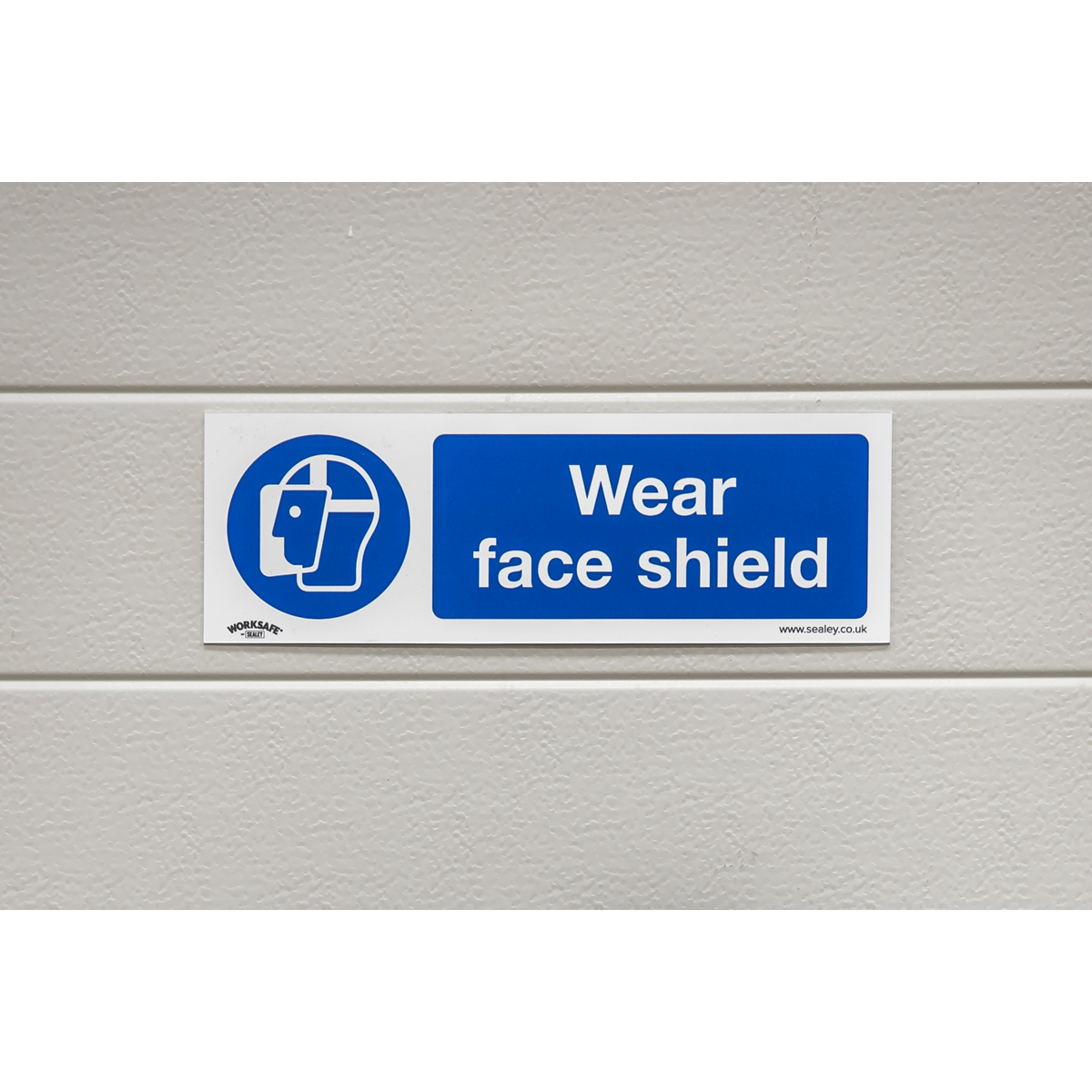 Worksafe® Wear Face Shield Safety Sign, Self-Adhesive Vinyl