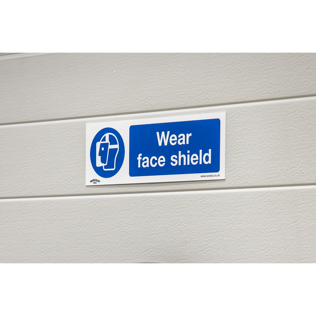 Worksafe® Wear Face Shield Safety Sign, Self-Adhesive Vinyl